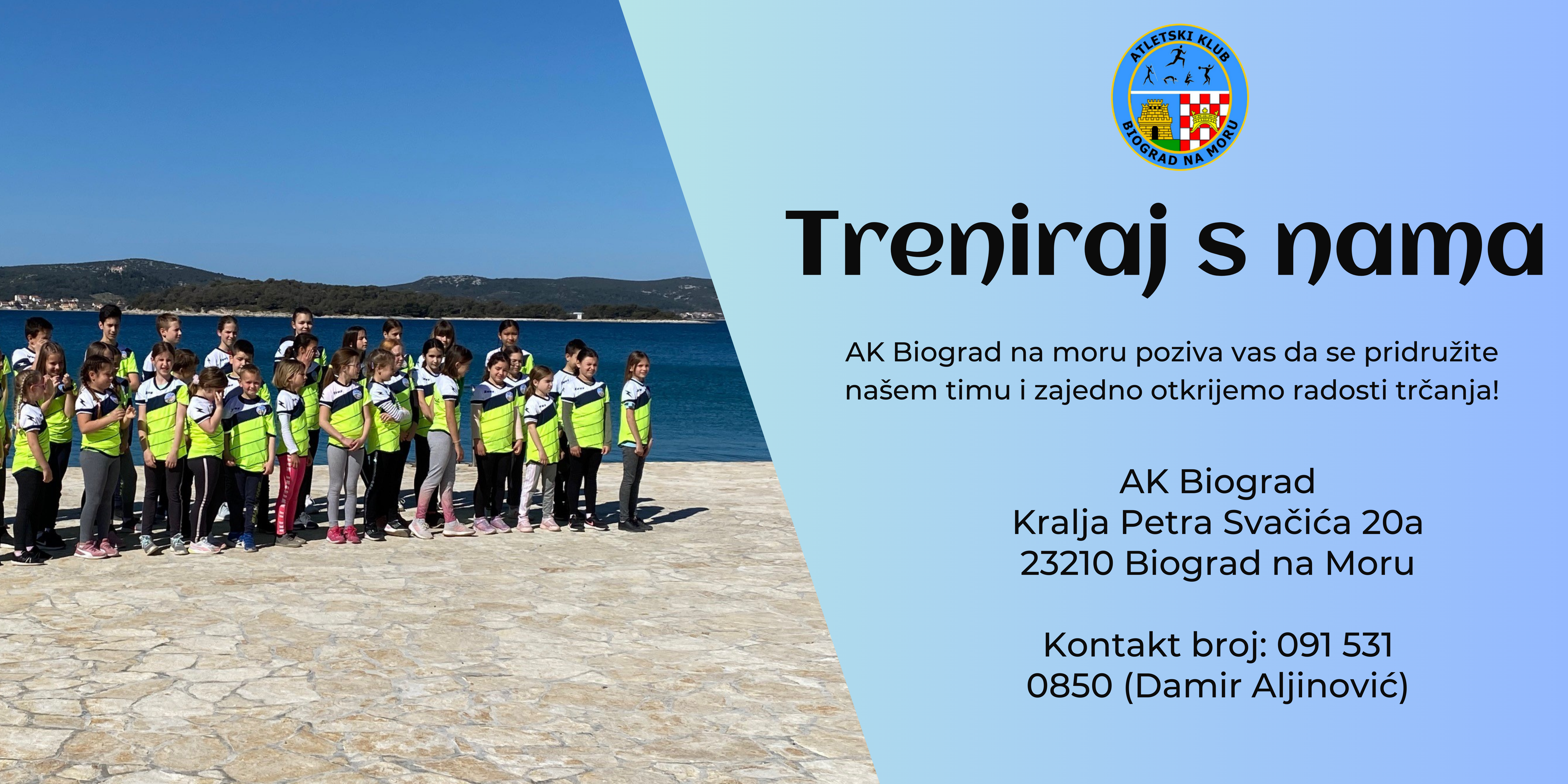 AK Biograd na moru poziva vas da se pridružite našem timu i zajedno otkrijemo radosti trčanja uz more!